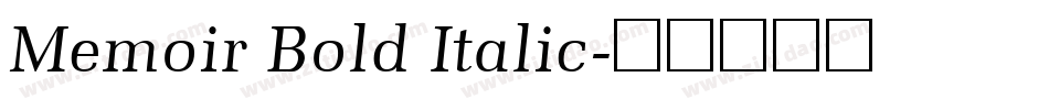 Memoir Bold Italic字体转换